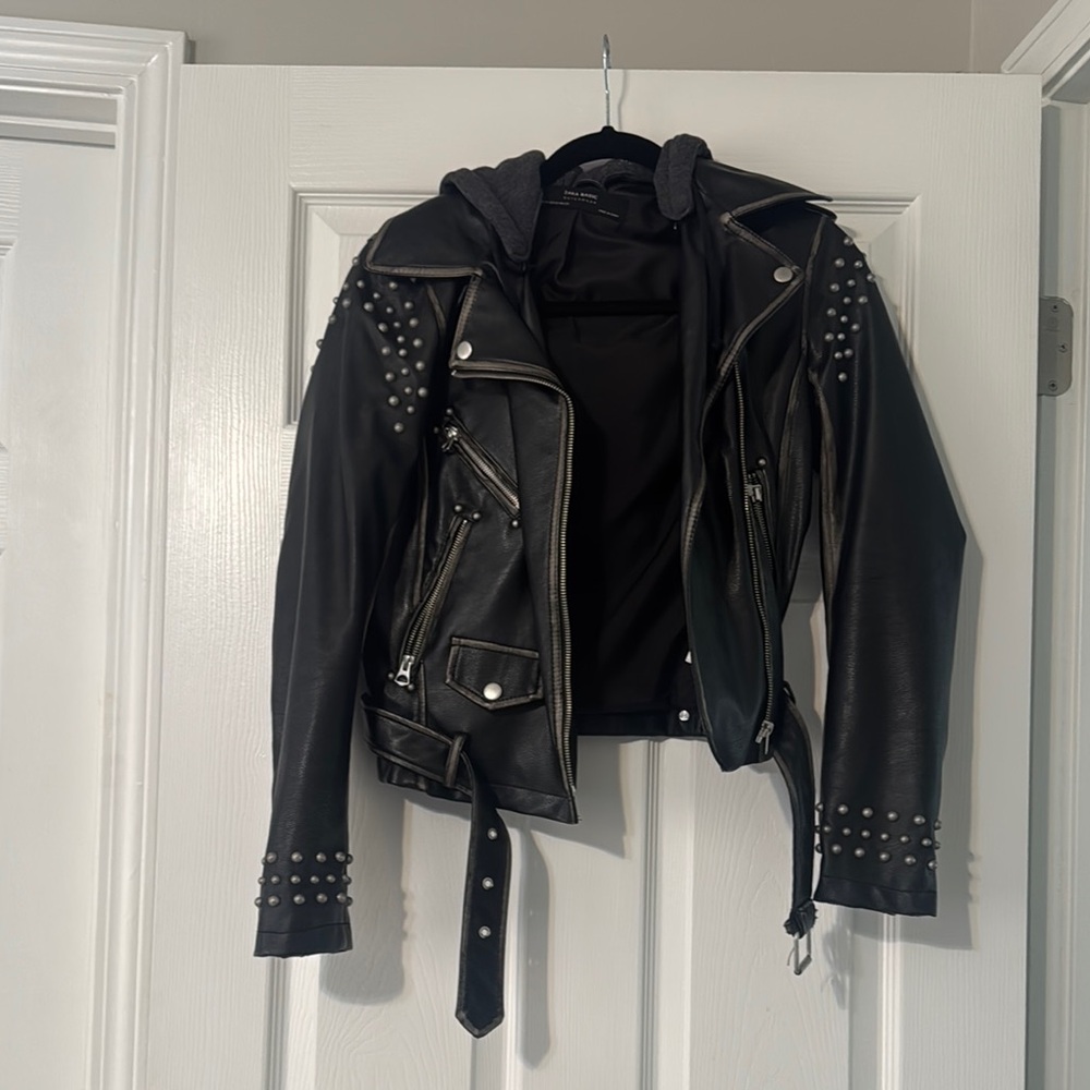 Studded Black Leather Jacket